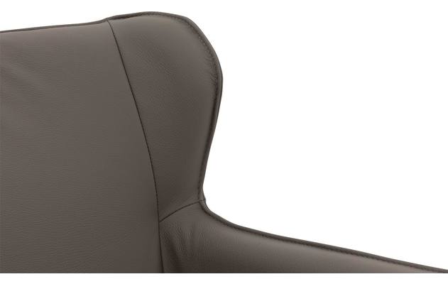 Goossens excellent eetkamerstoel leogang grijs leer - 8222227-06 2